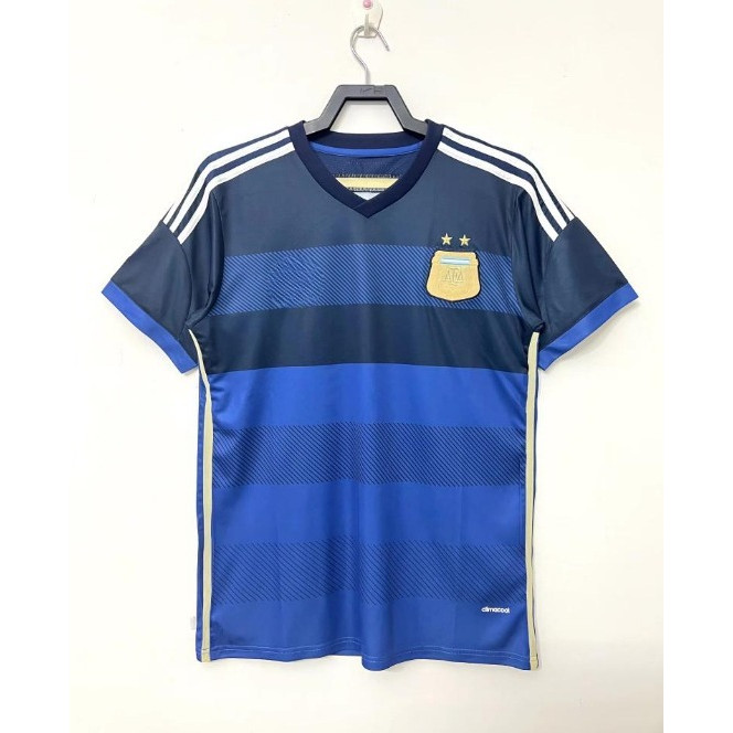 Áo thun thể thao bóng đá Argentina sân khách Retro 2014
