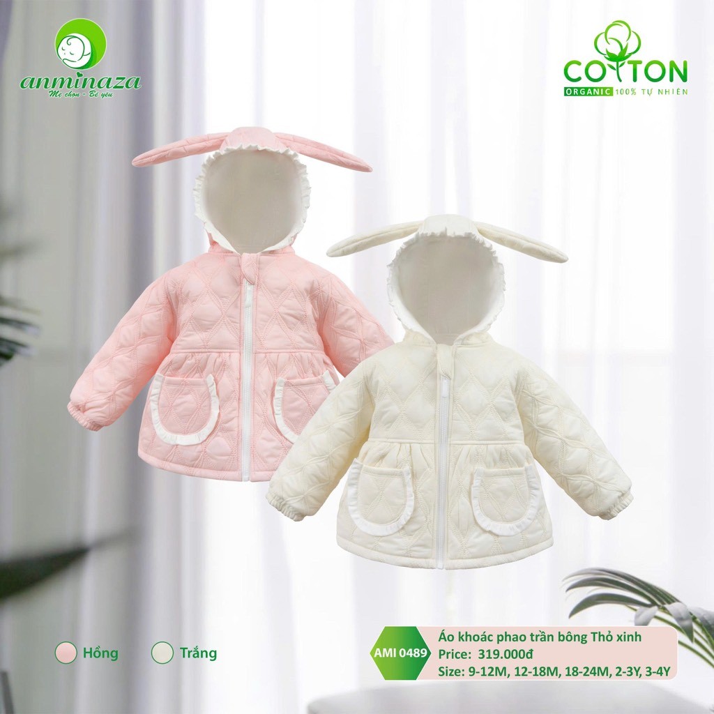 [AMINAZA] Áo phao lót lông cho bé từ 9 tháng đến 4 tuổi