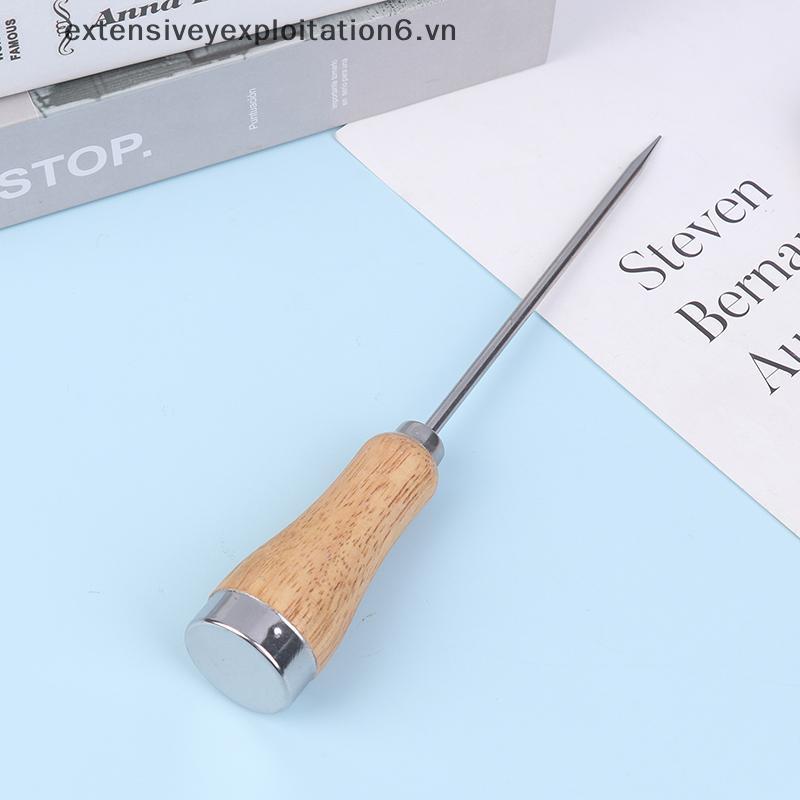 # expen # Ice Pick Ice Icing Breaker Tay cầm bằng gỗ Thép không gỉ Ice Pick Punch Crusher Cocktail S