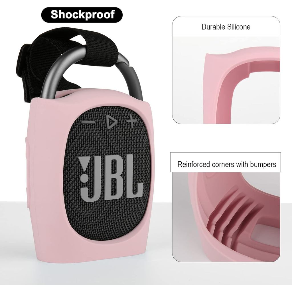 Ốp Silicon TXEsign Tương Thích Với JBL Clip 4 - Loa Mini Di Động Đứng Lên Bảo Vệ Mang Theo Cho JBL C
