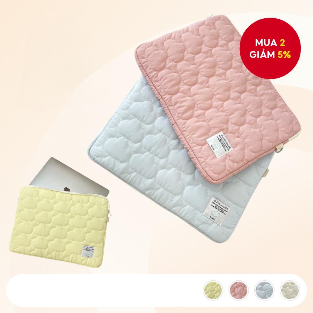 Túi đựng Laptop / máy tính bảng / máy tính xách tay đám mây 13-14 Inch | Chăn Nhung Chống Sốc, Tay L