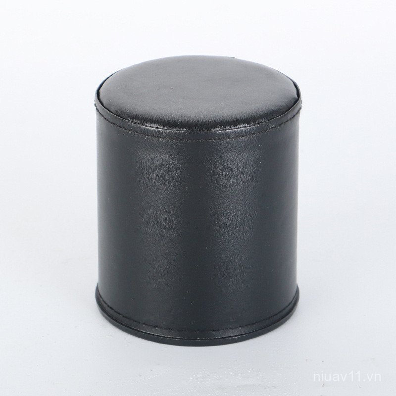 Cốc sàng Hộp đêm bằng da đen nguyên chất KTV Dice Black Dice Cup Set Cốc màu thẳng quay tay