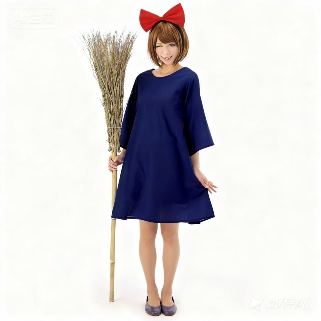 Dịch vụ giao hàng váy cosplay nữ chủ đề phù thủy Kiki từ phim Hayao Miyazaki