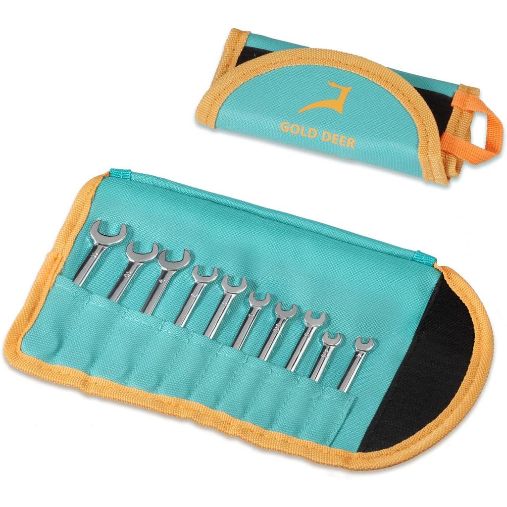 Bộ cờ lê Mini - 10 chiếc Hệ mét tiêu chuẩn 4-11mm, Cờ lê mỏng, Hoàn thiện gương, Bộ cờ lê kết hợp, C