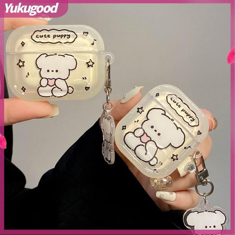 Cheese Dog Bluetooth Headset Case Cute Protective Case Anti Drop Suitable for Airpods 4 Headset-YUKU