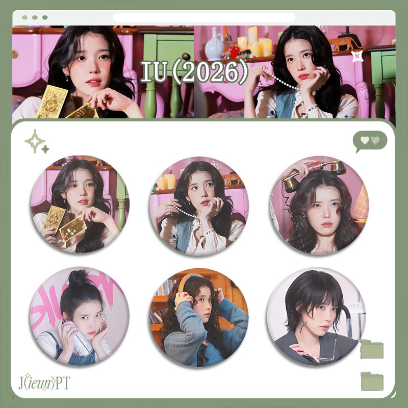 Kpop Idol IU 2026 Lịch Để Bàn Pin Mặt Dây Chuyền Phụ Kiện Bagger