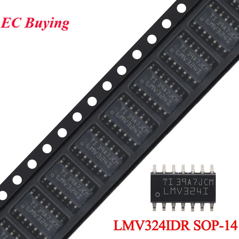 10 Cái / 5 Cái LMV324IDR LMV324 LMV324M LMV324I SOP-14 Quad Op Amp Bộ Khuếch Đại Hoạt Động Đường Sắt