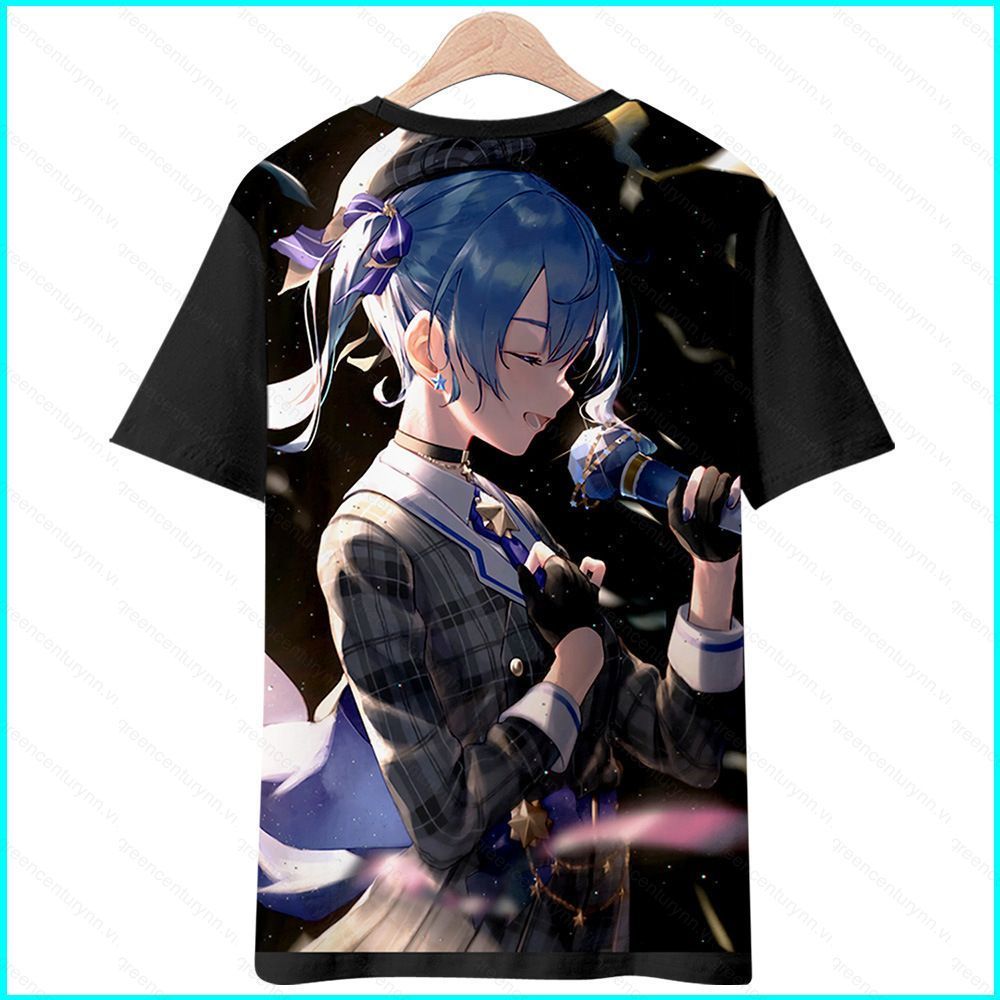 Áo thun cosplay 3D phong cách anime hololive, phù hợp mùa hè