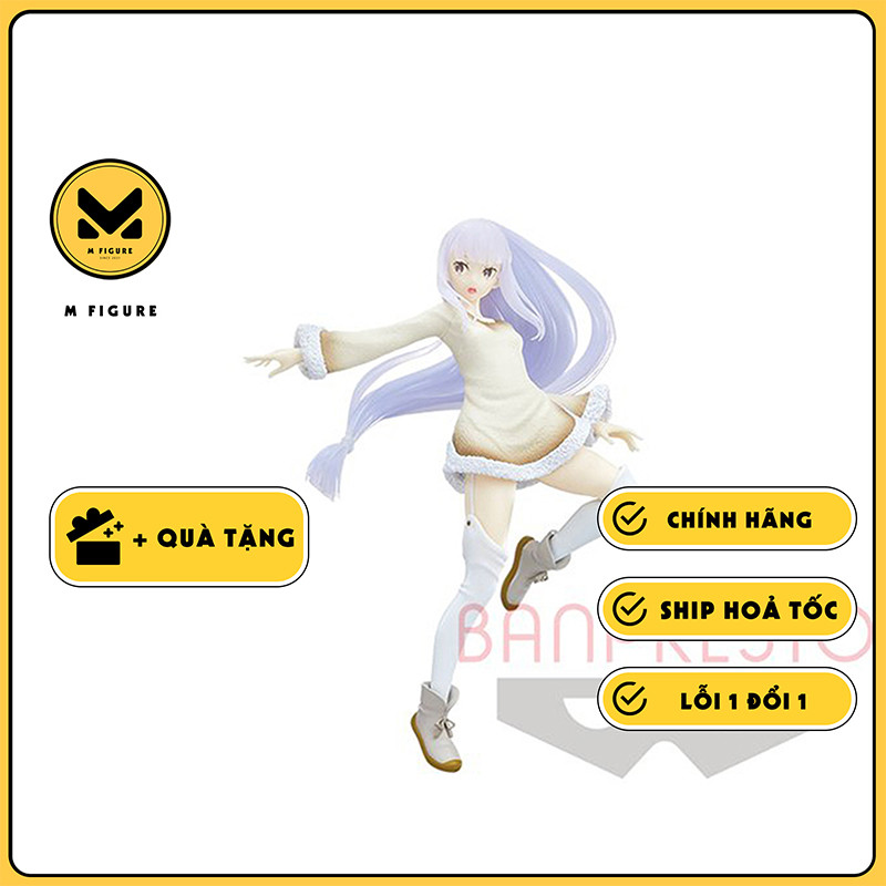 MÔ HÌNH Emilia - Re:Zero kara Hajimeru Isekai Seikatsu - Espresto(Bandai Spirits) FIGURE CHÍNH HÃNG
