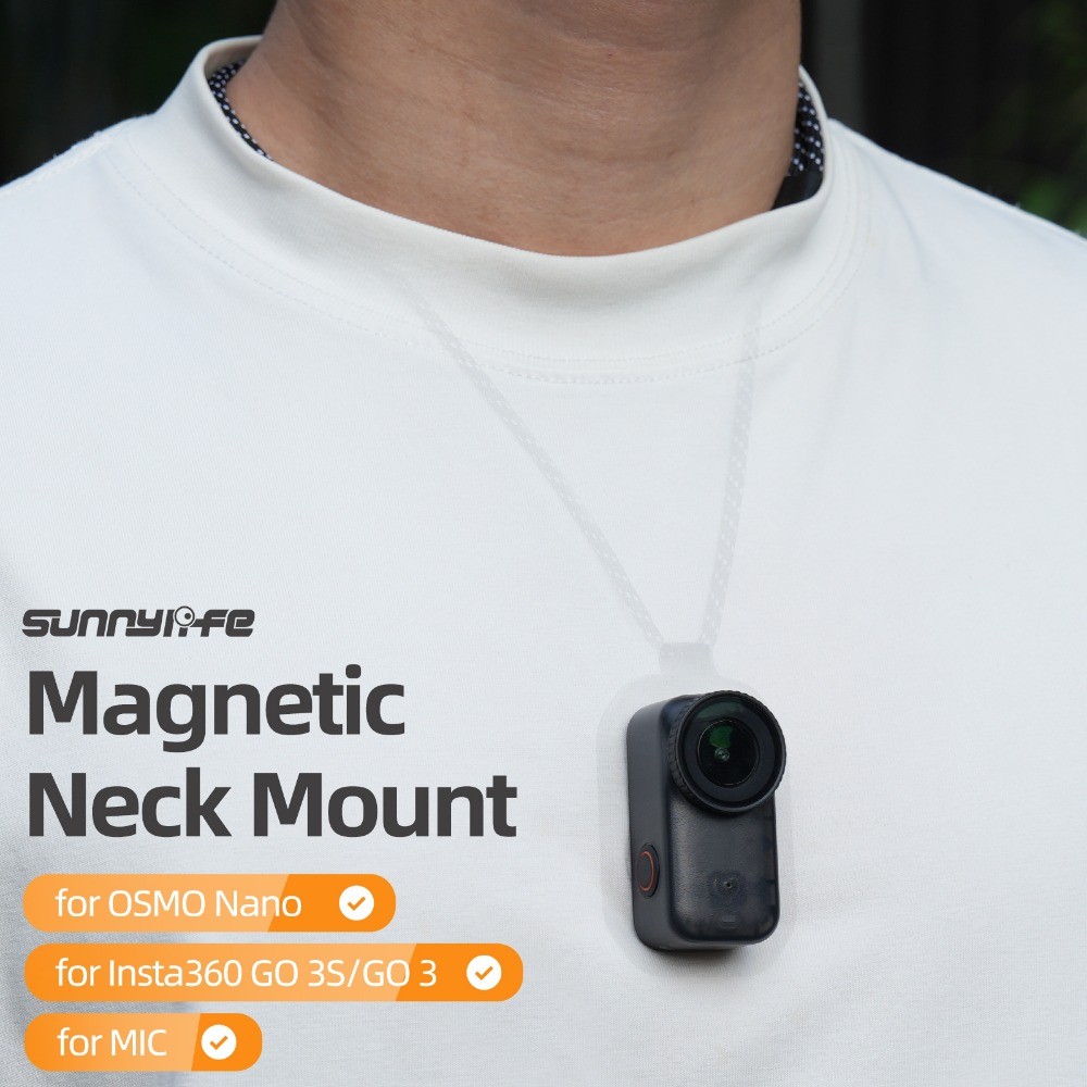 Dành Cho DJI OSMO Nano Từ Cổ Treo GO 3 / 3S Người Đầu Tiên Chụp Mic Micro Cổ Treo Phụ Kiện Camera