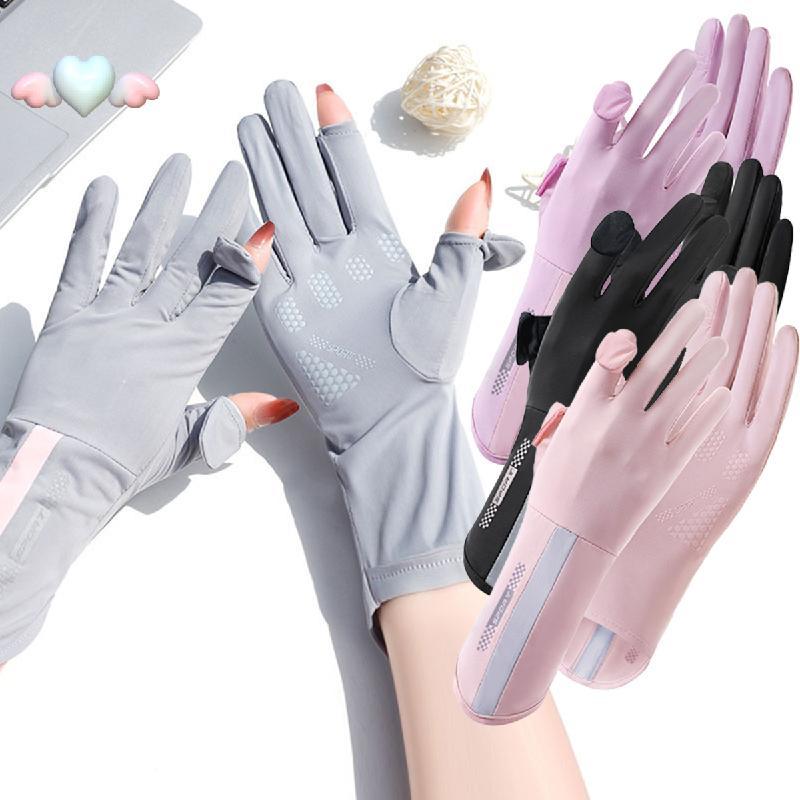 Bao Tay Nữ Chống Nắng UV Mát Lạnh Đệm Silicon Chống Tuột Upper You, Mở Đầu Ngón Tay