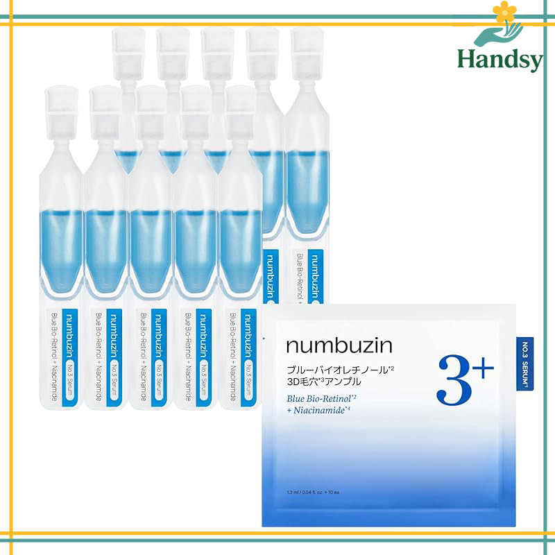 Numbuzin Number 3 Blue Bio Retinol 3D Pore Ampoule - Pore Tightening Serum for Elasticity and Oil Co