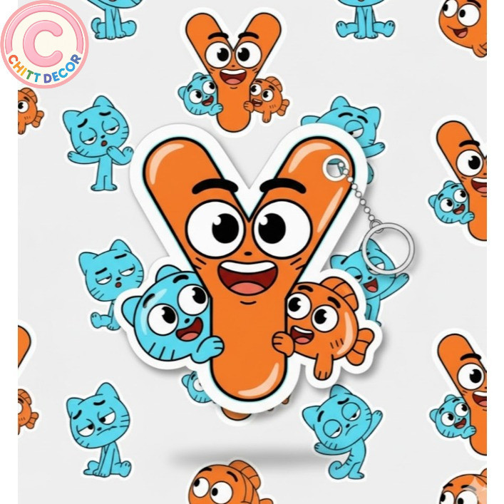 Móc khoá hoạt hình Gumball và Darwin - chit