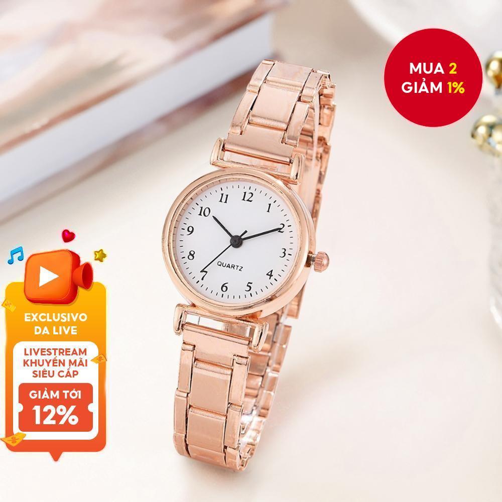Đồng hồ thạch anh nữ sành điệu có mặt số nhỏ, dây đeo hợp kim - Đồng hồ đeo tay thanh lịch & sang trọng cho mọi dịp