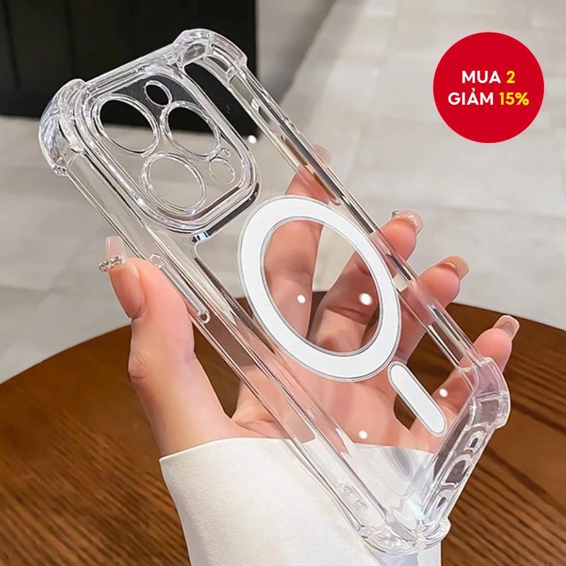 Ốp lưng iPhone trong suốt chống sốc từ tính cho 11-16 Pro Max / Plus | Bảo vệ toàn diện | BigBuy360 - bigbuy360.vn