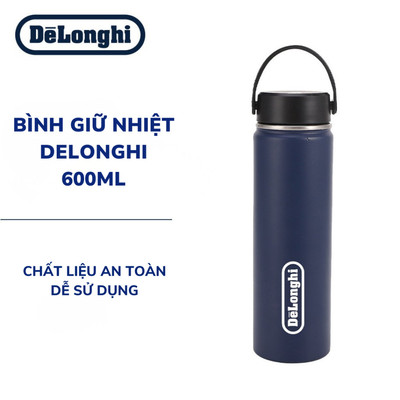 Bình Giữ Nhiệt DeLonghi 600ml – Thép Không Gỉ, Giữ Nóng Lâu, Thiết Kế Cao Cấp