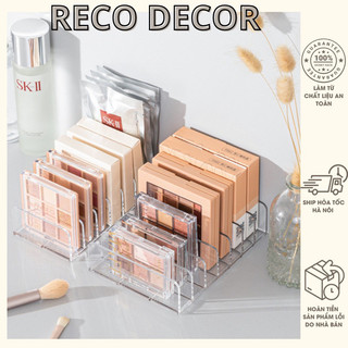 Khay Phấn Mắt Trong Suốt Đựng Đồ Trang Điểm Nhiều Ngăn Decor Bàn Học