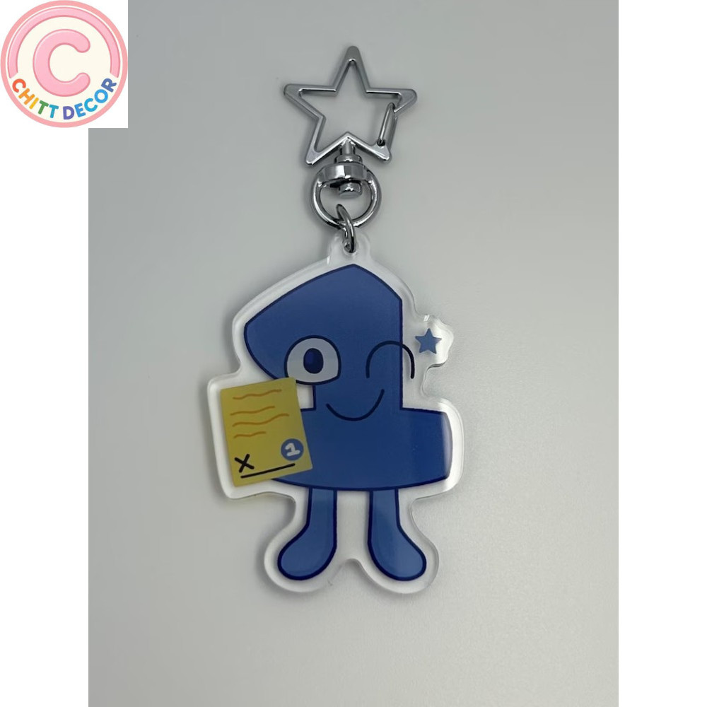 One Double-Sided Acrylic Keychain - BFDI: TPOT - Object Show Cute cartoon game Character pendant - c