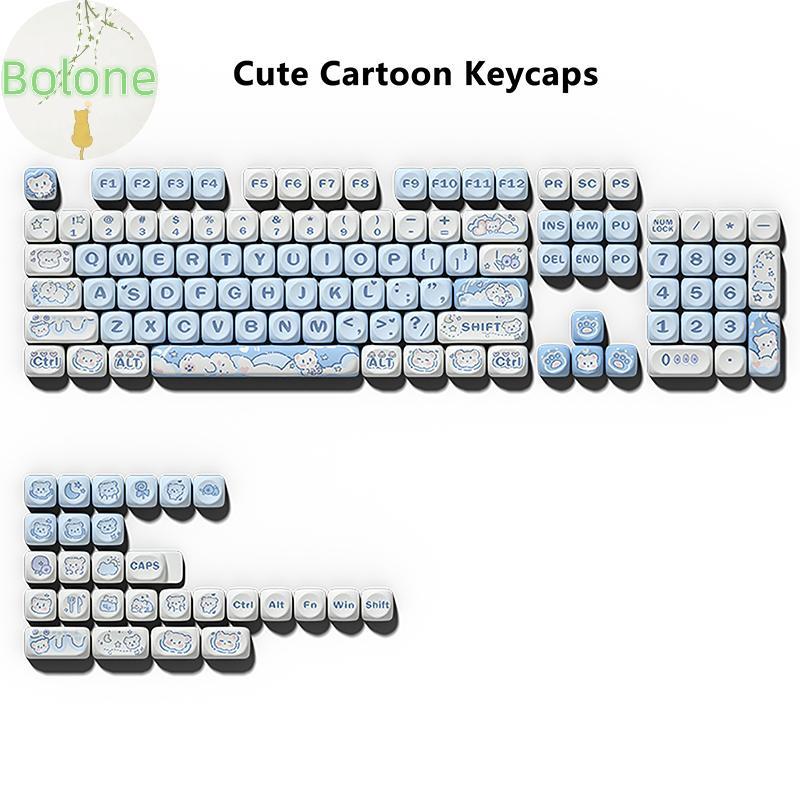 Bolone 140 Phím Mèo Dễ Thương Thỏ Chó Con Gấu Chủ Đề Keycaps MOA Profile PBT Key Caps Kit Cho 61 / 8