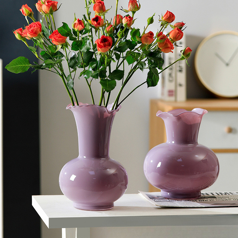 Nhẹ Sang Trọng Bình Nhỏ Phòng Khách Kính Hoa Sắp Xếp Hoa Văn Phòng Khách sạn B & B Trang Trí Bình Th