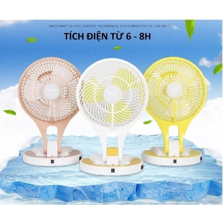 Quạt Tích Điện Để Bàn Có Led JR5580