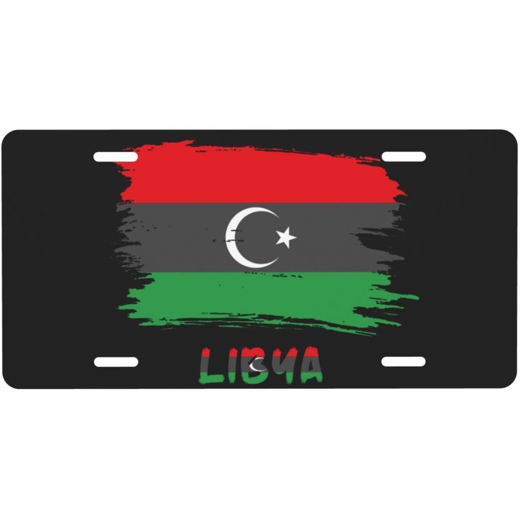 Libya Libya Libya Cờ Biển Số Dành Cho Nam Nữ Cá Tính Trang Trí Xe Phía Trước Ốp điện thoại Mới Lạ Ki
