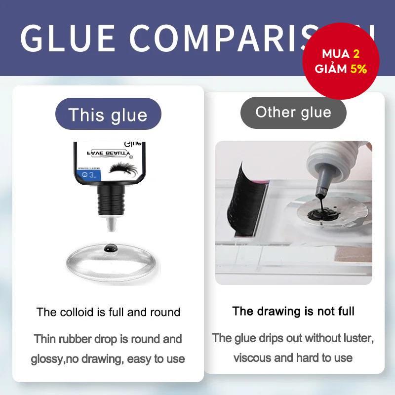 Trendy New Fave Beauty Keo Nối Mi 5ml Đen Không Mùi Không Kích Ứng Lâu Trôi Nhanh Khô Bán Vĩnh Viễn