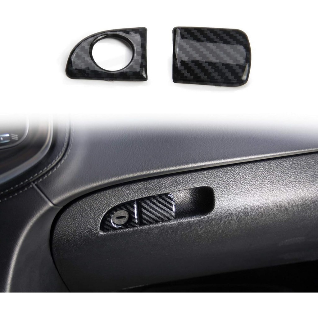 Crosselec Sợi Carbon Găng Tay Hộp Tay Cầm Công Tắc Bao Viền Cho Dodge Charger 2011 +