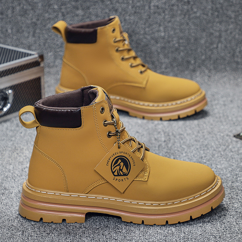 Men's Fashion Korean Style Flat Autumn High-top Martin Boots Trendy Martin Boots