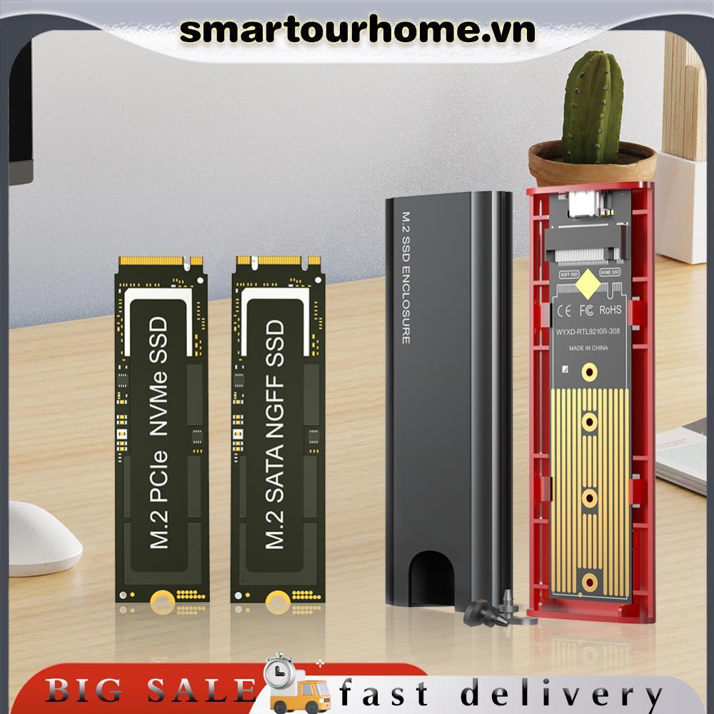 [smartourhome.vn] Hộp SSD M.2 NVME NGFF SATA Hợp kim nhôm cho SSD SATA 2230 / 2242 / 2260 / 2280