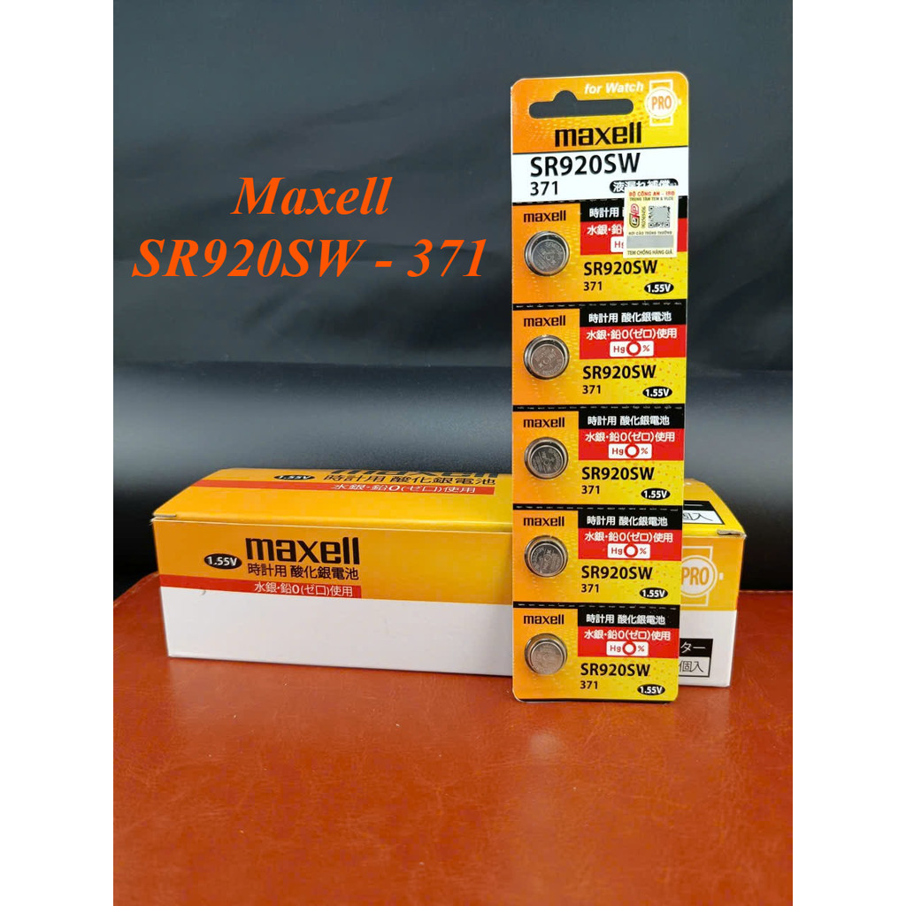 Pin đồng hồ Maxell PRO SR920SW 1.55V / SR920 / SR 920 / 920 / 371 - Made In Japan