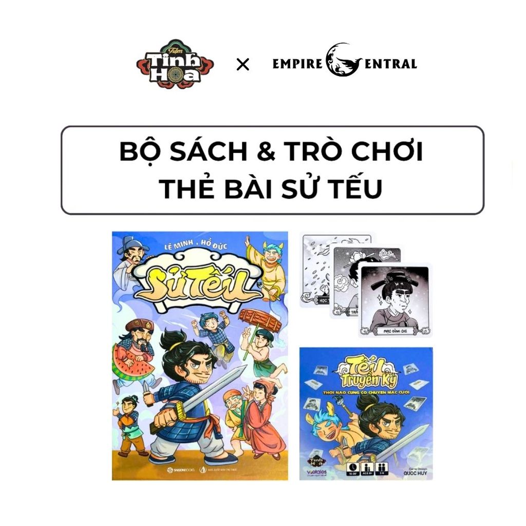 BỘ BOARDGAME TRUYỆN TRANH SÁCH SỬ TẾU TẶNG KÈM BỘ TRÒ CHƠI THẺ BÀI - VIETALES - EMPIRE CENTRAL
