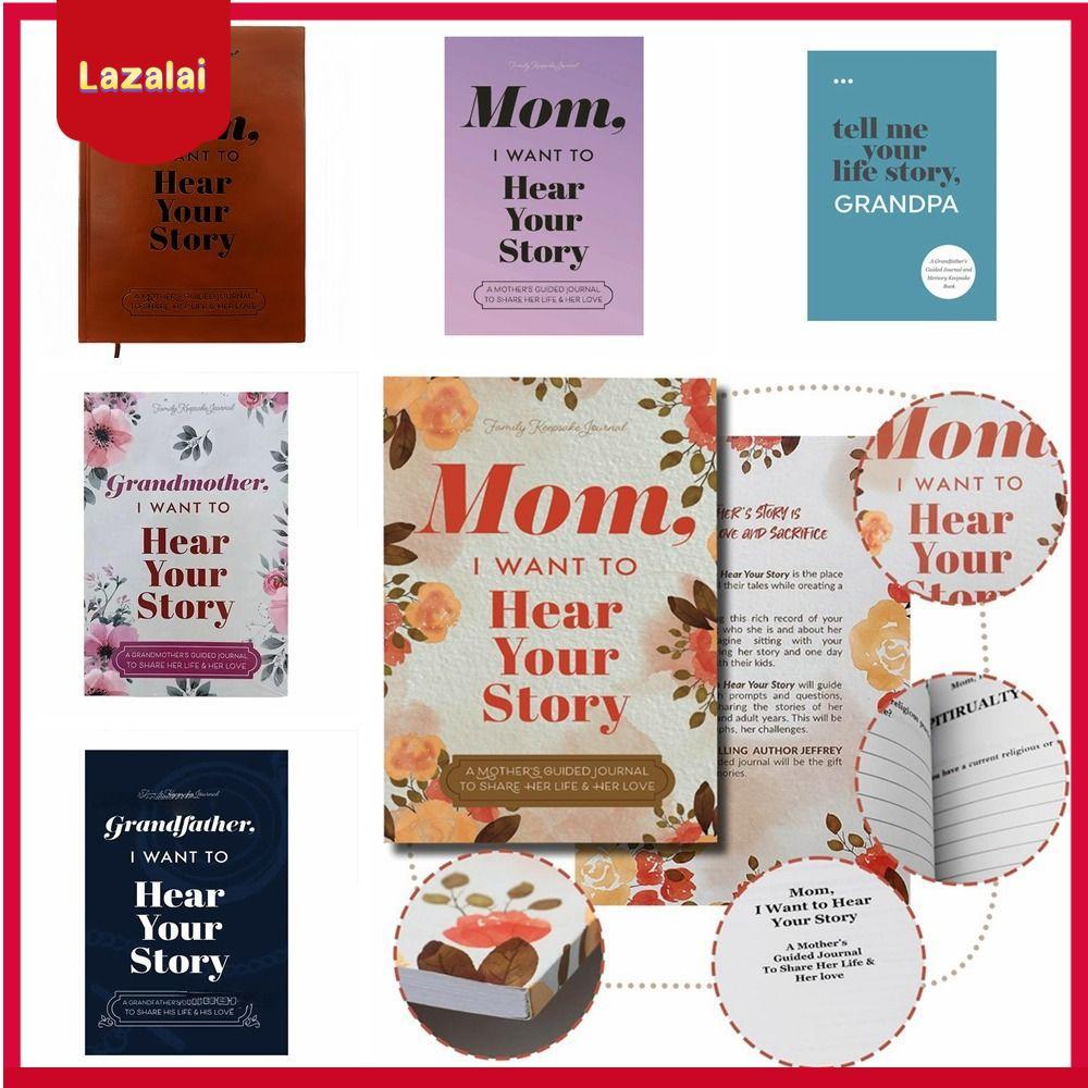 LAZALAI Leather I Want Hear Your Story Notebook To Share Their Life Mom / Grandma / Grandpa Mom 's G