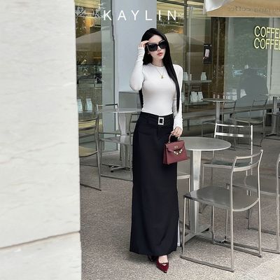 [SALE SỐC] Chân váy KAYLIN form bút chì phối ren chất vải cottom lạnh phong cách thanh lịch - N2243