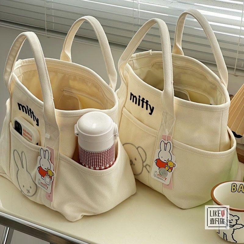 Chính Hãng Miffy Miffy Cực Dày Phong Cách Tote Túi Xách Vải Chính Hãng Miffy Miffy Cực Dày Phong Các