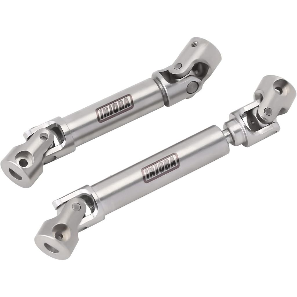 Trục truyền động bằng thép không gỉ INJORA có lỗ hình chữ D để nâng cấp AX24 XC-1 Nâng cấp bánh xích