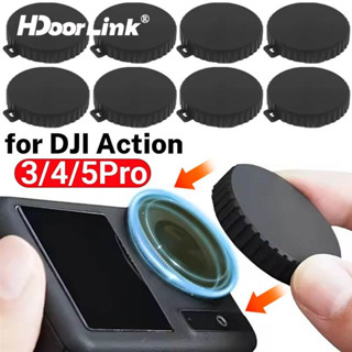 HdoorLink 5 Chiếc Nắp Ống Kính Cho DJI Osmo Action 3 4 5 Pro 6 Chống Bụi Silicon Chống Trượt Ống Kính Máy Ảnh Vỏ Bảo Vệ