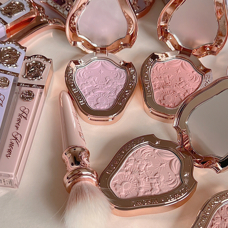 Flower knows blush FLOWER BIẾT Unicorn Blush Powder Bầu không khí ngọt ngào Tinh tế và bột Mờ màu tự