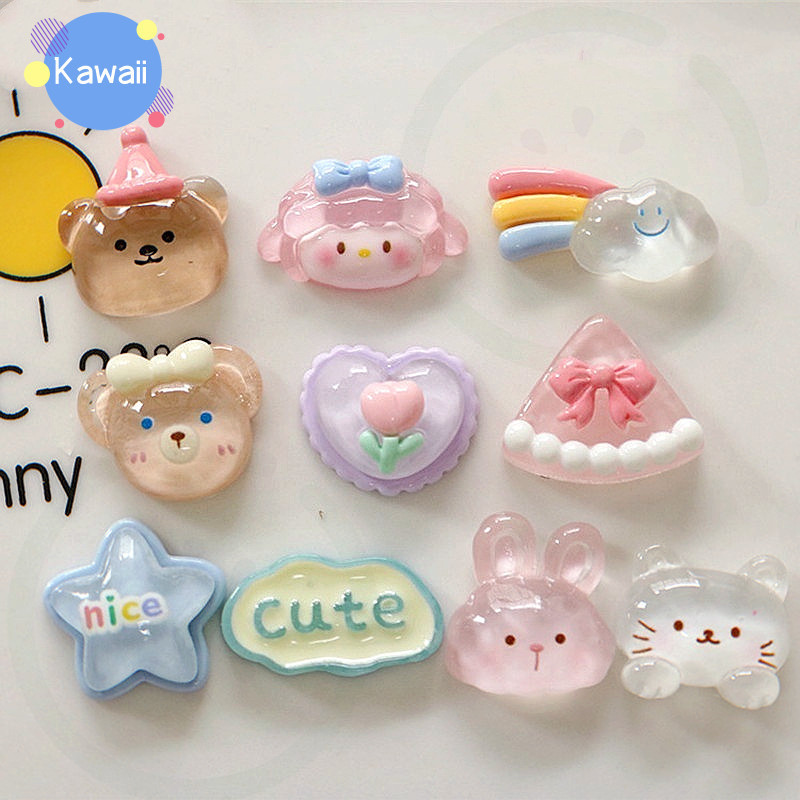 Charm Stickers/Transparent Rainbow Dòng Cá nhân Dép Phụ kiện Sandal Stickers Thích hợp cho giày lỗ trang trí phù hợp
