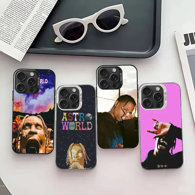 Ốp Điện Thoại Travis Scott Astro World Cho IPhone 17 16 15 14 13 12 11 Pro Max Plus Màu Chống Sốc Mặ