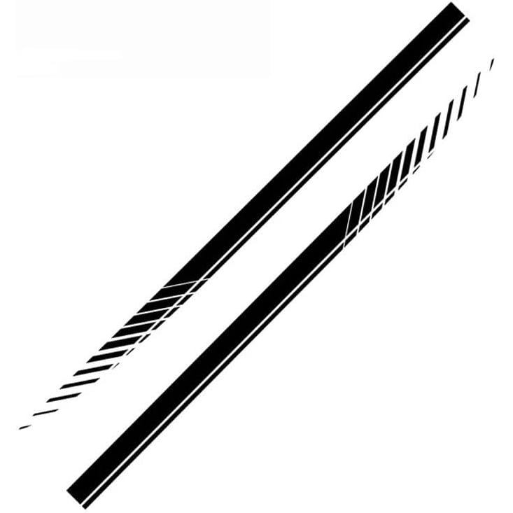 2 Mảnh Váy Bên Đua Sọc Cho Xe Mercedes Benz EQS SUV 2023-2025 V297, Đề Can Váy Bên Ô Tô, Nhãn Dán Sọ