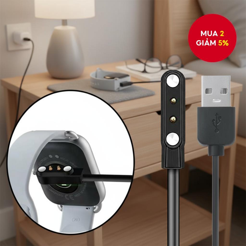 Dây sạc đồng hồ thông minh từ tính, cáp thay thế USB 2 chân, bộ sạc cho GS10/FA58/Y68/MW08/GT1/GT2/G