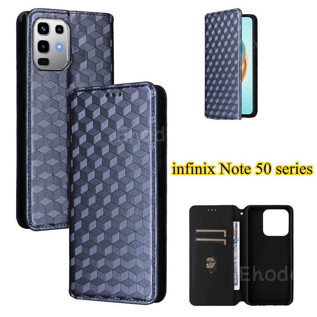 Dành Cho infinix Note 50 Pro Plus 50X 4G 5G 2025 Ốp Điện Thoại Lật Sang Trọng Da Lưới Vỏ Cho Note50 