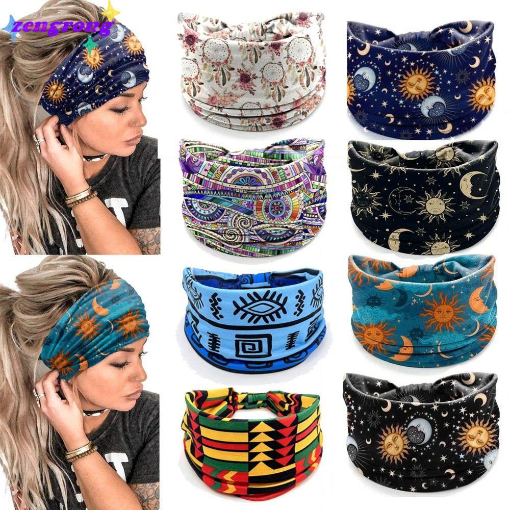 Bộ Đặt Tóc ZenGrong Phong Cách Vintage, Đầu Dây Nơ Bohem, Bandana Nữ Có Độ đàn Hồi Cao