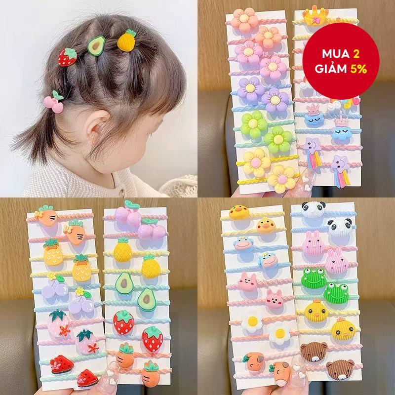 Dây cao su cho bé không làm đau tóc, kích thước nhỏ, buộc tóc dễ thương, vòng tóc cho trẻ em, dây bu