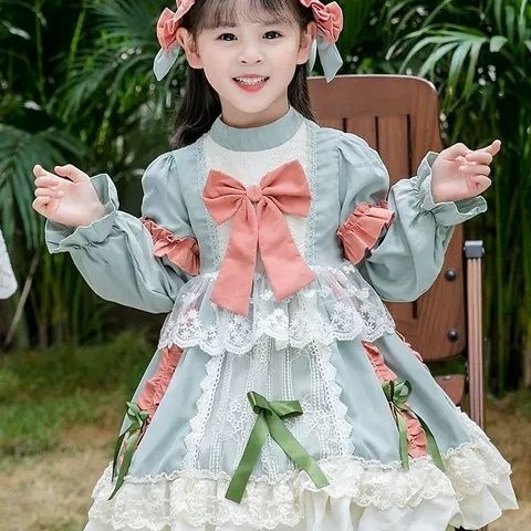 Công Chúa Gothic Cô Gái Dễ Thương Đầm Gothic Trẻ Em Nguyên Bản lolita Cô Gái Gothic Đầm Công Chúa 51