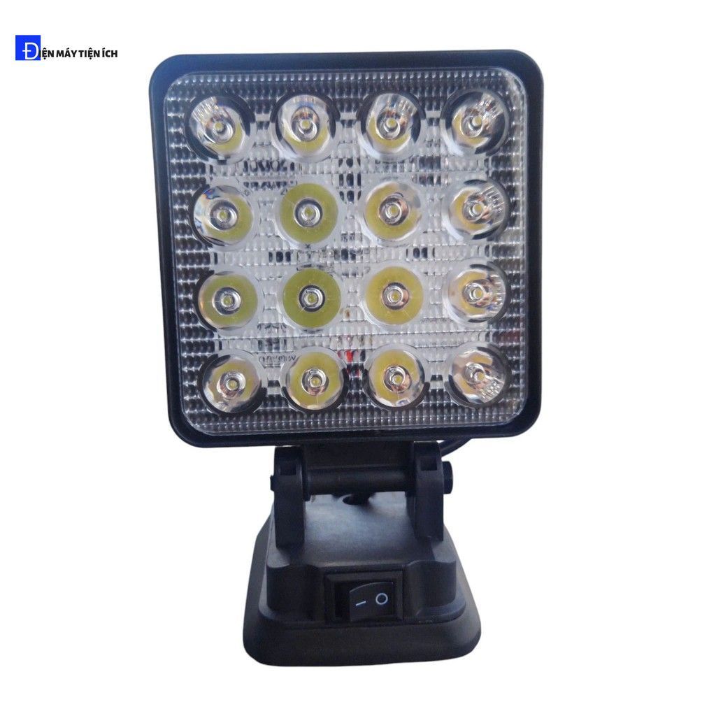 Đèn Pin led 16 bóng siêu sáng, đèn pha led dùng pin chân pin makita, đèn Pin sạc 4inch chân thông dụ