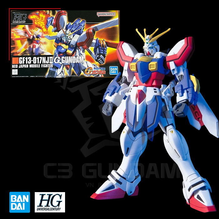 [BANDAI] MÔ HÌNH HG 1/144 GF13-017NJII God Gundam HGUC HGFC  C3 GUNDAM