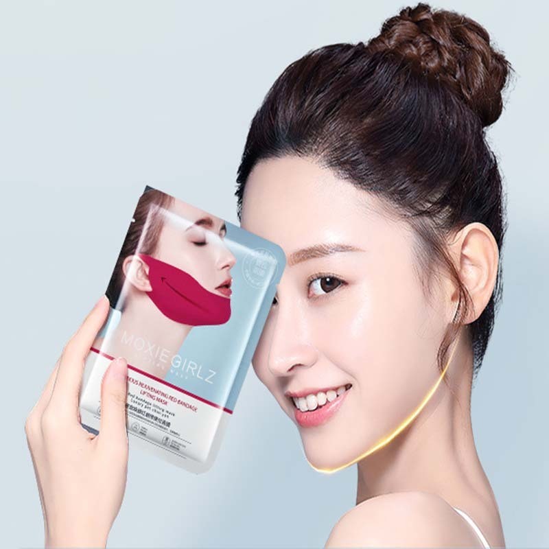 MOXIE GIRL Z Mặt nạ nâng cơ băng đỏ trẻ hóa thú cưng sang trọng (16g * 5 Cái), dưỡng ẩm, nếp nhăn mờ