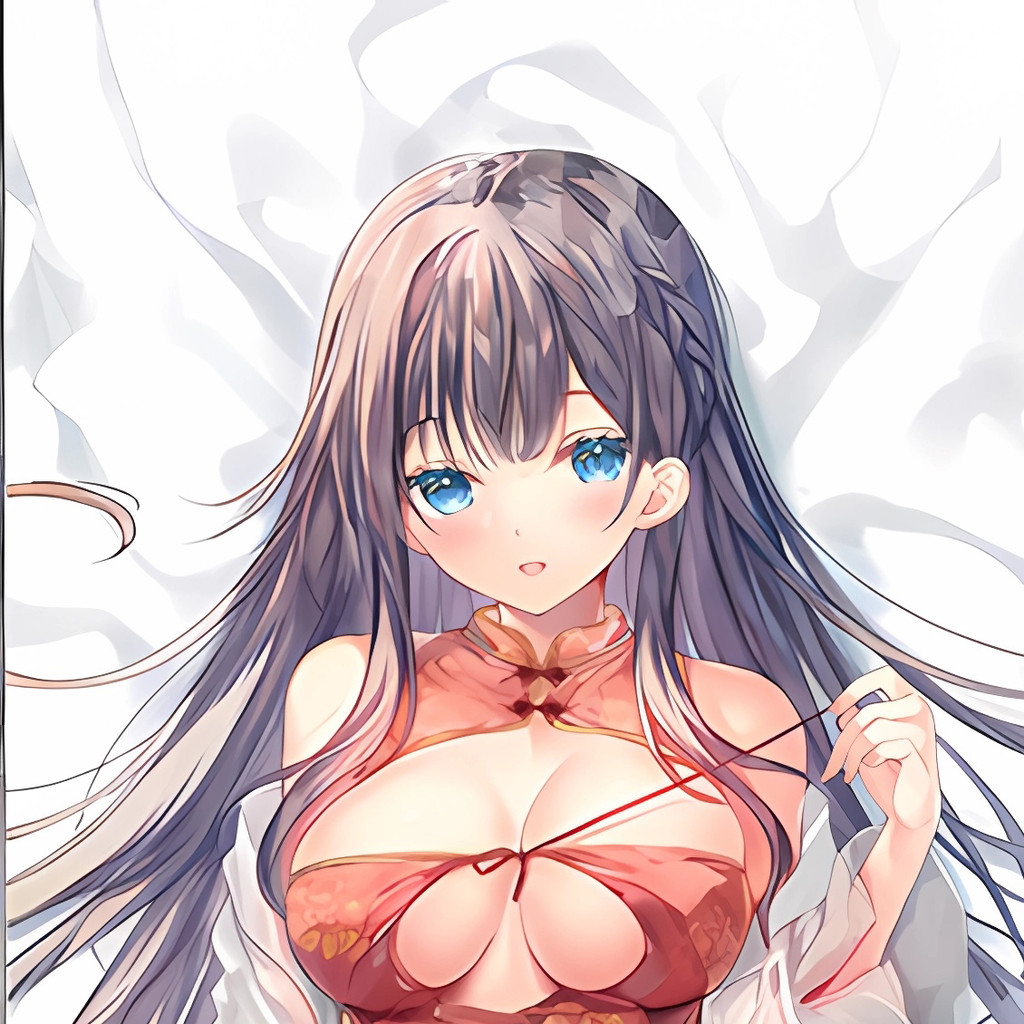 Vỏ Gối Anime Sườn Xám 9nine Cô Gái Tóc Đen - Trang Trí Hai Mặt, Có Thể Tháo Rời Và Có Thể Giặt Được 